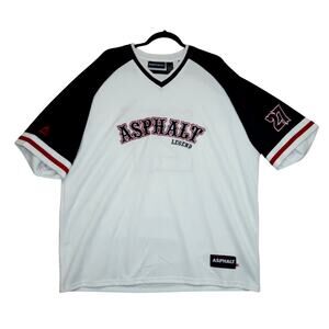 Asphalt Legends #27 Jersey Shirt – Men’s L – White & Navy – Streetwear Baseball